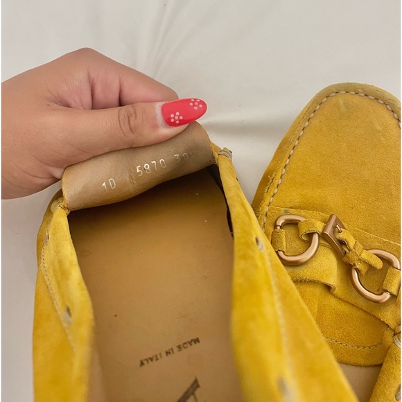 Prada Yellow Leather Slip on Loafers - Picture 4 of 5